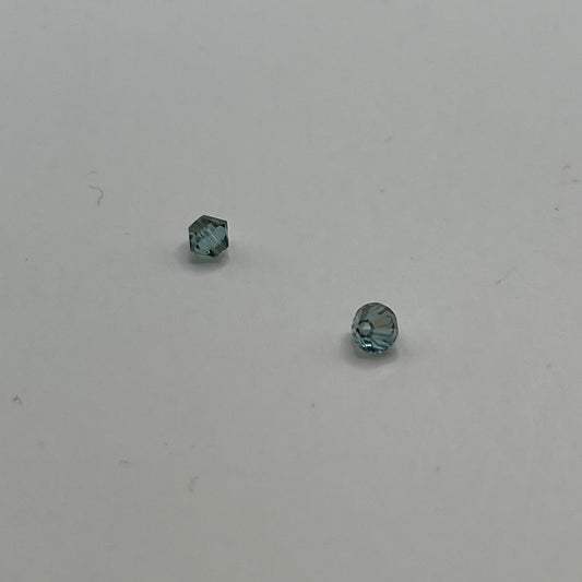 Swarovski 4MM Bicones - Aquamarine Golden Shadow (12pcs)