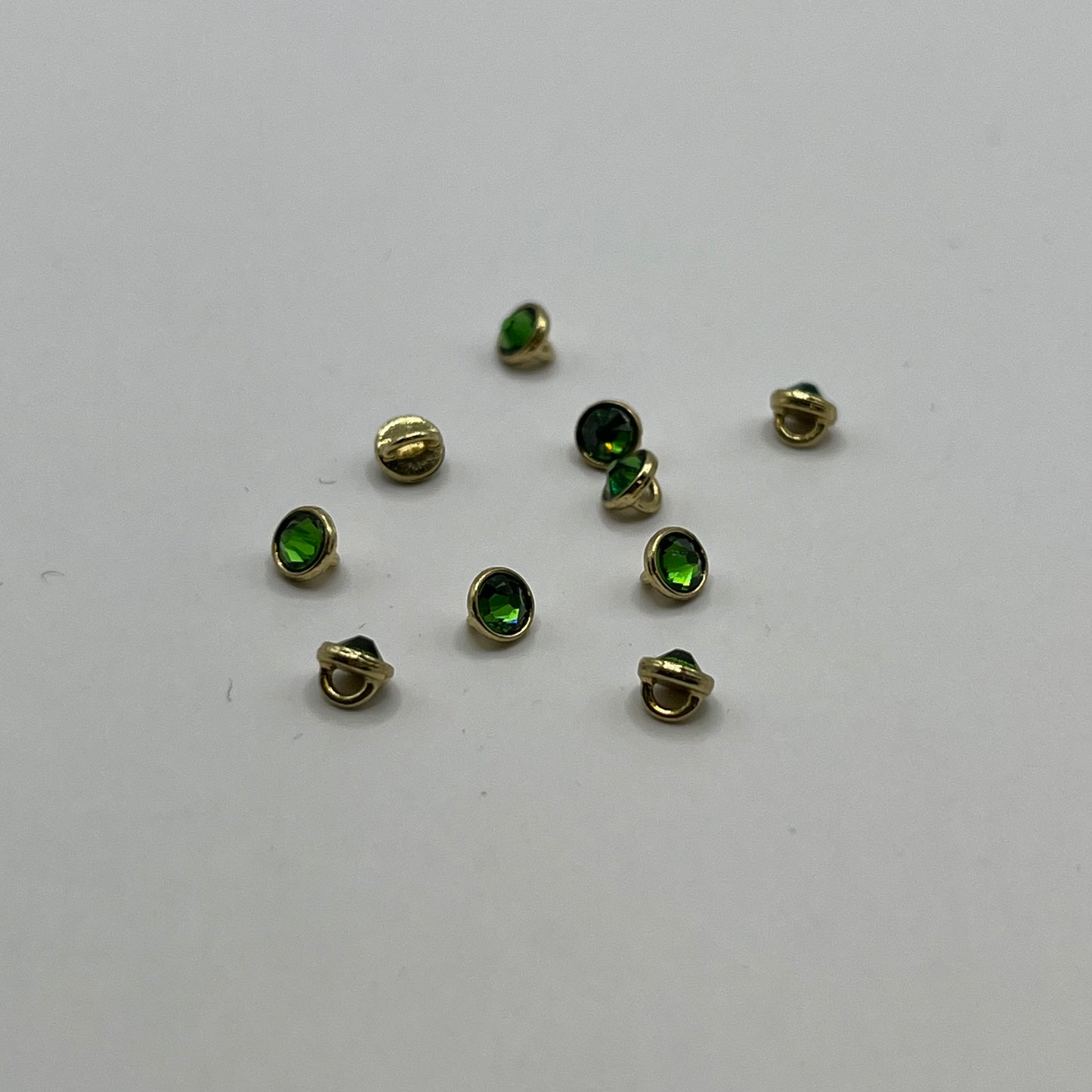 Swarovski 3MM Crystaletts - Fern Green / Gold (10pcs)