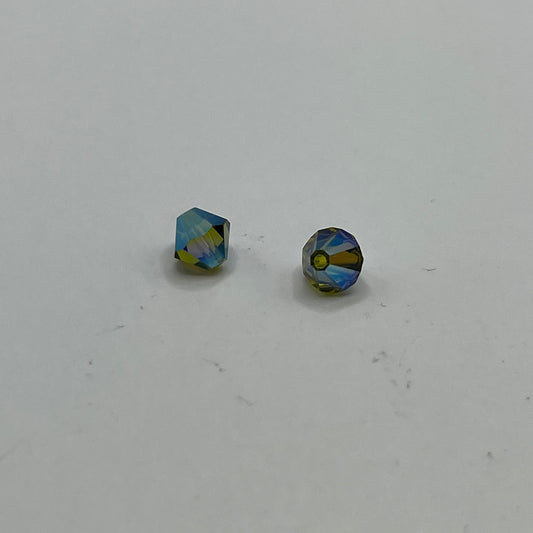Swarovski 6MM Bicones - Olivine AB2X (12pcs)