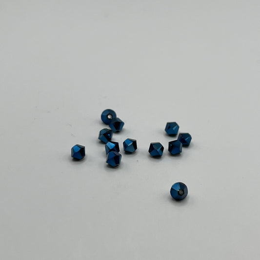 Swarovski 4MM Bicones - Metallic Blue 2X (12pcs)