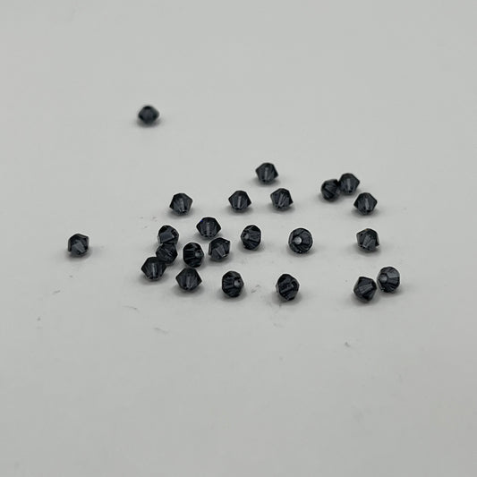 Swarovski 3MM Bicones - Graphite (24pcs)
