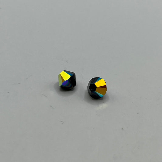 Swarovski 6MM Bicones - Jet AB (12pcs)