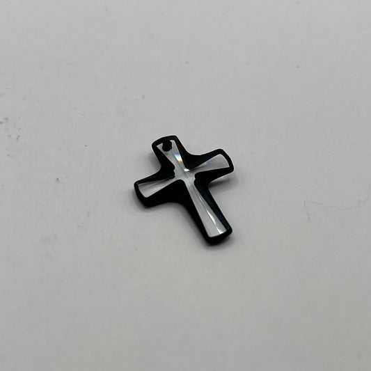 Swarovski 20x16MM Cross Pendant A6860 - Crystal / Cosmo Jet