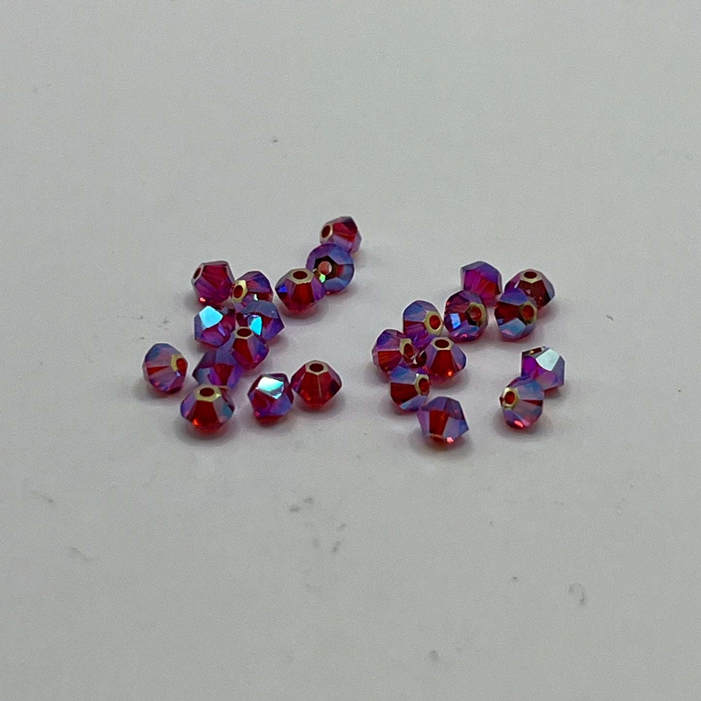 Swarovski 3MM Bicones - Scarlet AB2X (24pcs)