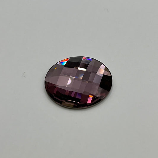 Swarovski 20MM Chessboard A2035 Circle - Antique Pink