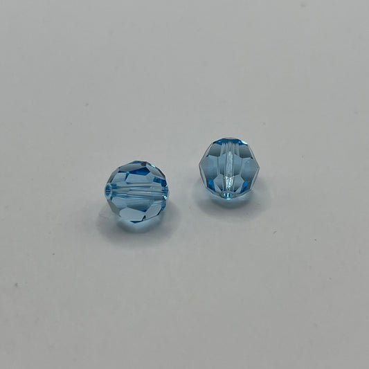 Swarovski 10MM Round Faceted A5000 - Aquamarine (12pcs)