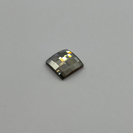 Swarovski 10MM Chessboard  A2493 Square Foiled Silver Shade