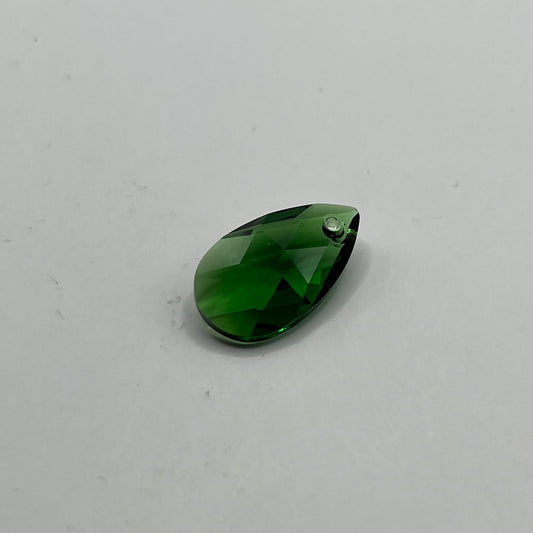 Swarovski 22x13MM Pear Pendant A6106 - Dark Moss Green