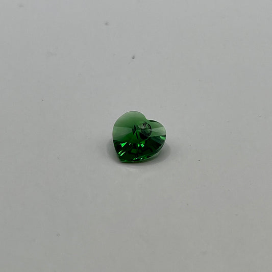 Swarovski 10MM Heart Pendant A6228 - Dark Moss Green (4pcs)