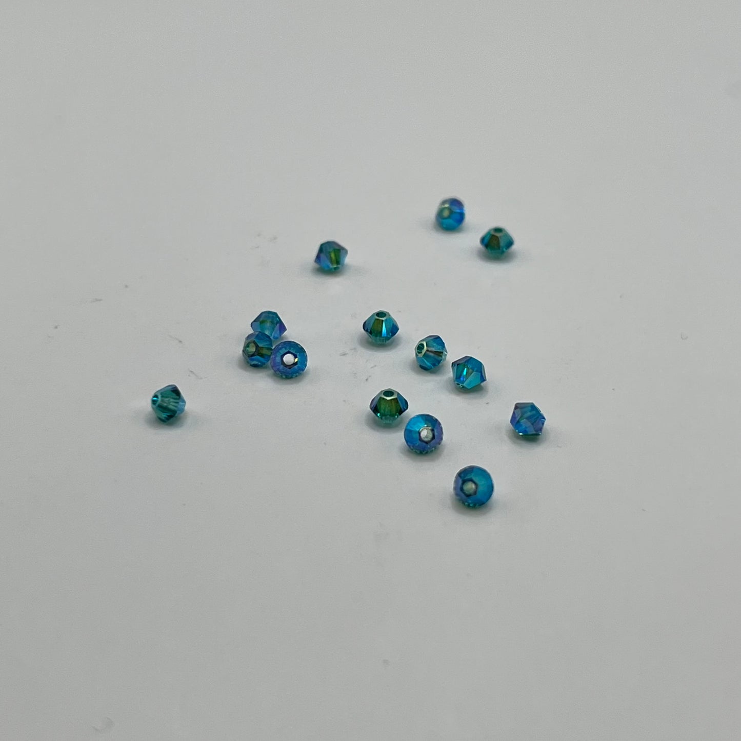 Swarovski 3MM Bicones - Blue Zircon AB2X (24pcs)