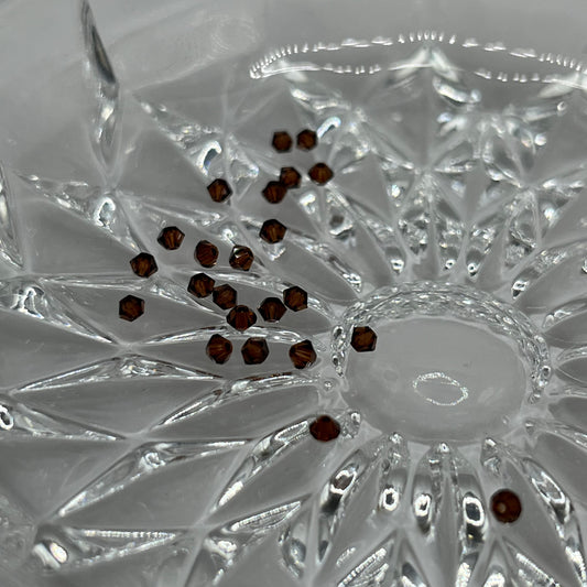 Swarovski 2.5MM Bicones - Smoked Topaz (24pcs)