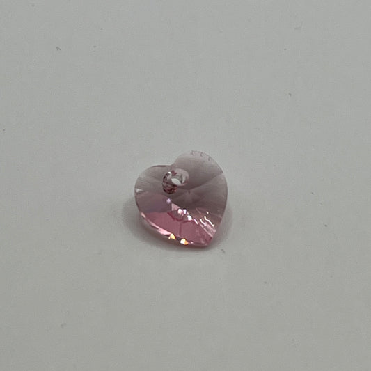 Swarovski 10MM Heart Pendant A6228 - Light Rose (4pcs)