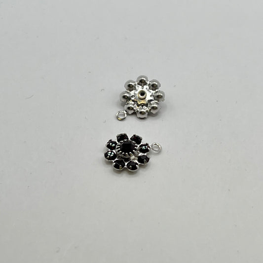 Swarovski 10MM Daisy Connector Single Loop - Garnet (2pcs)