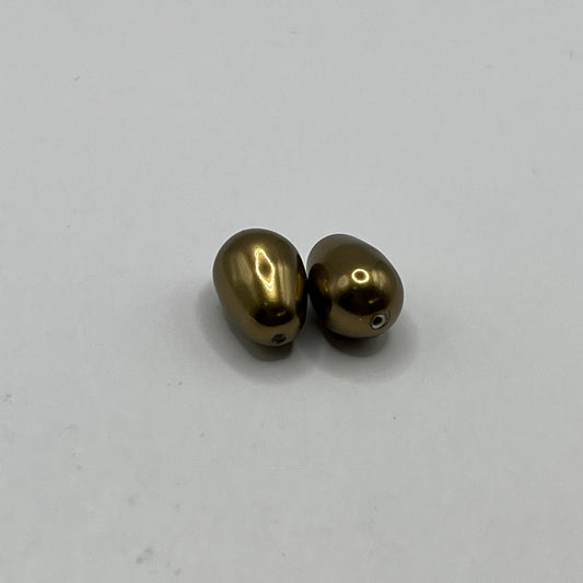 Swarovski 11x8MM Pear Pearls A5821 - Antique Bronze (2pcs)