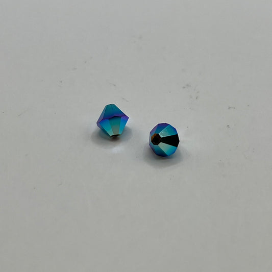 Swarovski 6MM Bicones - Blue Zircon AB2X (12pcs)