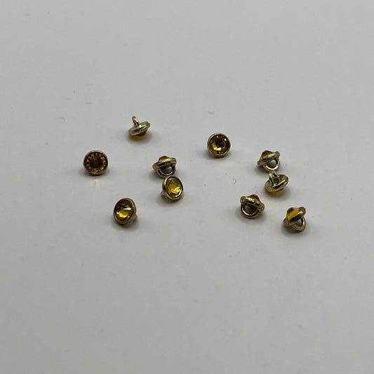 Swarovski 3MM Crystaletts - Sunflower / Gold (10pcs)
