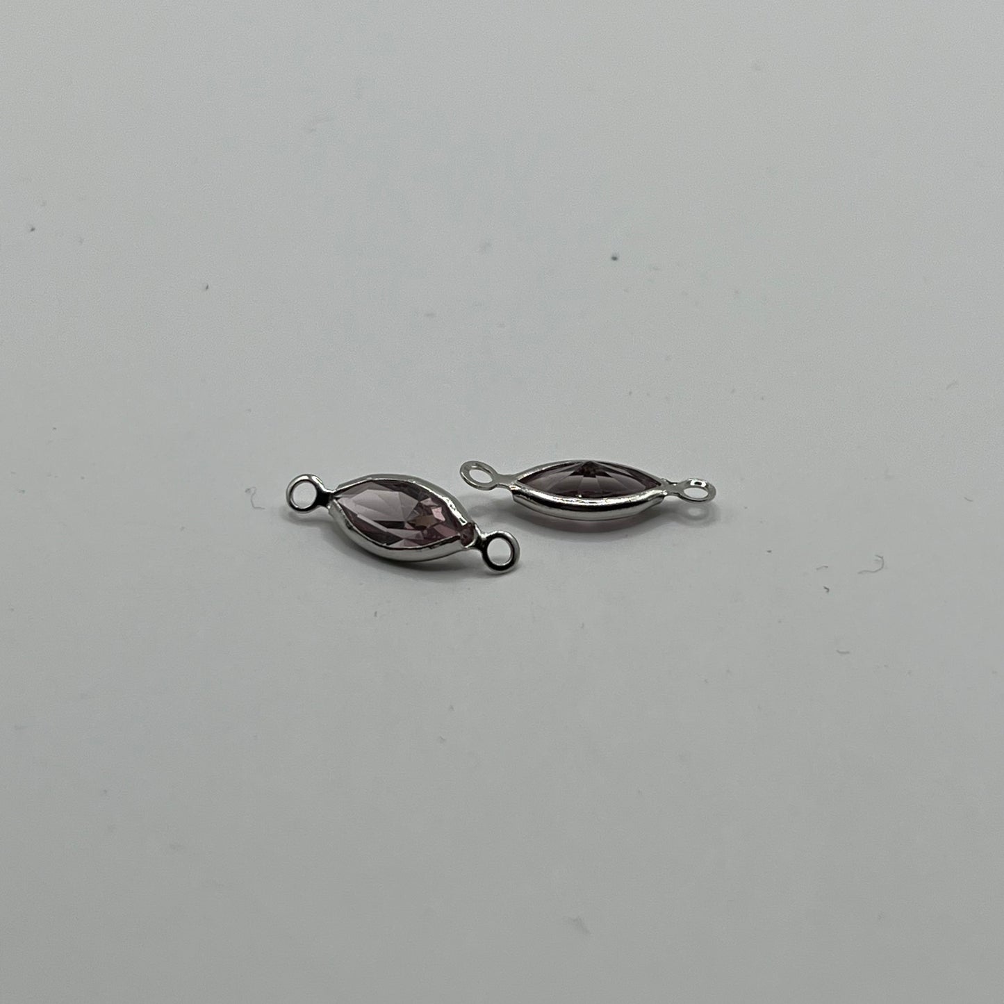 Swarovski 10x5MM Oval Double Loop Connector - Light Amethyst (2pcs)