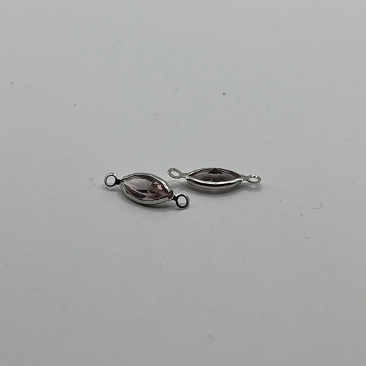 Swarovski 10x5MM Oval Double Loop Connector - Light Amethyst (2pcs)