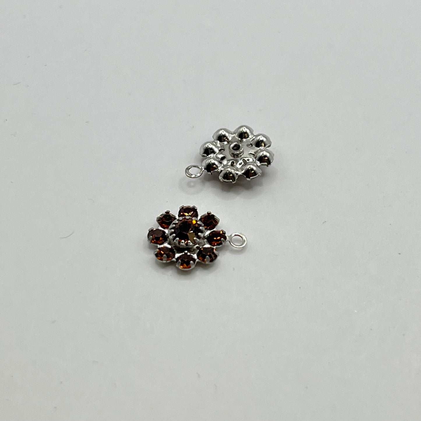 Swarovski 10MM Daisy Connector Single Loop - Smoky Topaz (2pcs)