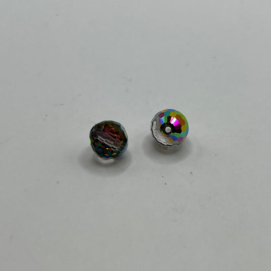 Swarovski 8MM Round Faceted Rich Cut A5003 - Medium Vitrail (12pcs)