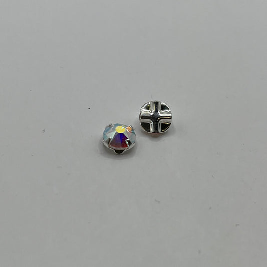Swarovski 6MM Sew On Rose Montee A53103 - Crystal AB (8pcs)