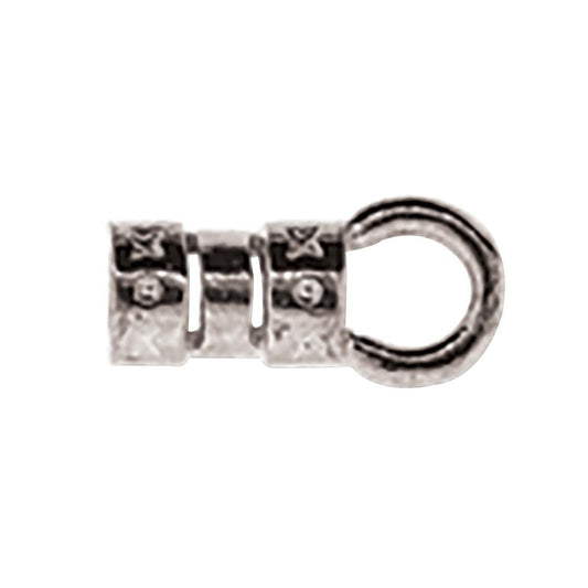 Silver-Plated End Caps - 5.5MM Tube & 2.27MM Ring - (10pc)