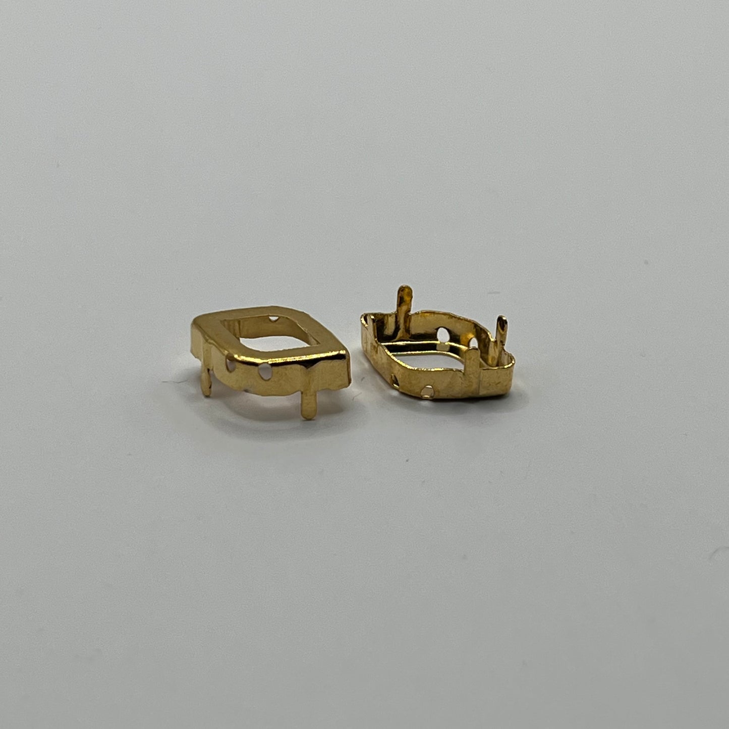 Swarovski 14x9MM Lemon Crystal Setting A4230 - Gold Plated (2pcs)