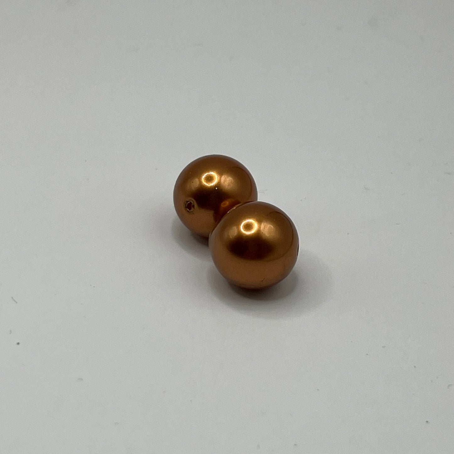 Swarovski 12MM Large Hole Pearls - Copper (2pcs)