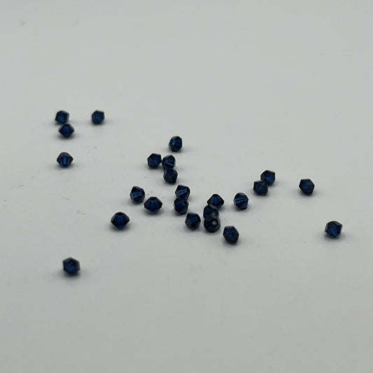 Swarovski 3MM Bicones - Dark Indigo (24pcs)
