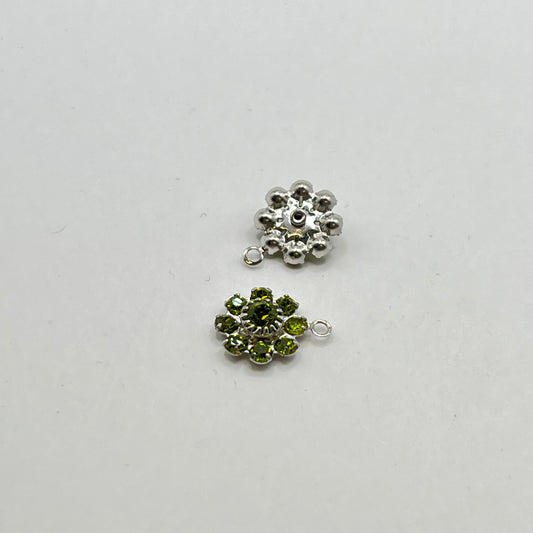Swarovski 10MM Daisy Connector Single Loop - Olivine (2pcs)