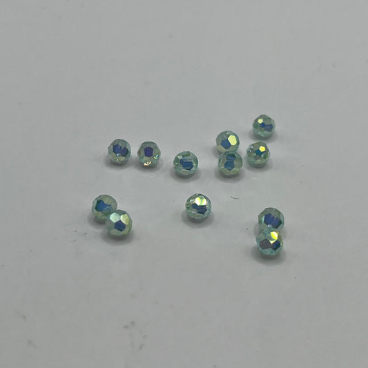 Swarovski 4MM Round Faceted A5000 - Chrysolite AB Full Coat (12pcs)