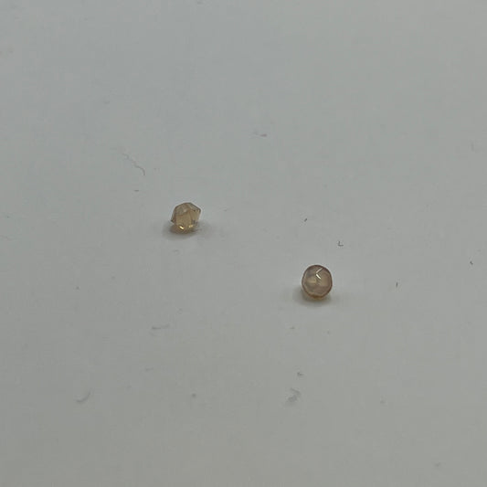Swarovski 3MM Bicones - White Opal Golden Shadow (Custom Coat, 24pcs)