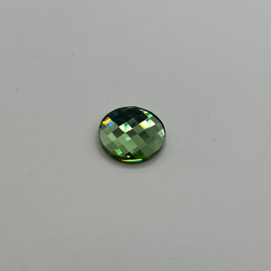 Swarovski 14MM Chessboard Circle Peridot (Bag of 2)